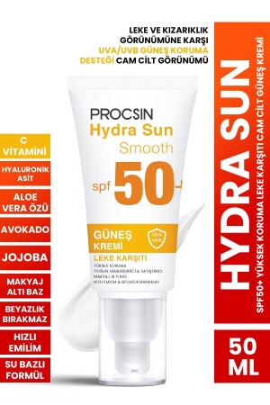 Hydra Sun Spf50+ Intensive feuchtigkeitsspendende, beruhigende Anti-Makel-Glashaut-Sonnencreme Pa++++ - 3