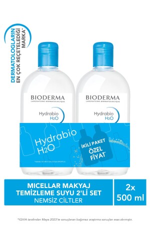 Hydrabio H2O Micellar Makyaj Temizleme Suyu 2'li Set Nemlendirici Yüz ve Göz Çevresi 500 ml 8699956511764 - 2