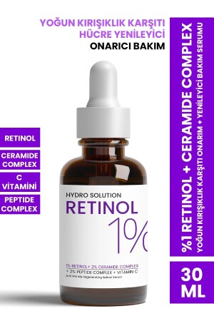 Hydro Solution %1 Retinol Ceramide Yoğun Kırışıklık Karşıtı Yenileyici Serum 30ml FP.25.01.101.002 - 2