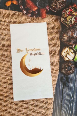 Iftar Yemeğime Hoşgeldiniz Ramazan Konsept Konuşan Peçete Sunum Peçetesi - 1