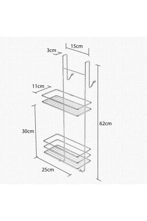 Iki Katlı Asmalı Duşakabin Rafı - Siyah 03TXN188 - 6