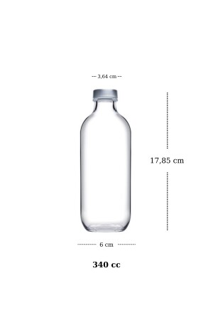 Ikonisches 6-teiliges Wasserflaschen-Set, 3 Größen (1100 cc-540 cc-340 cc) US0661055 - 6