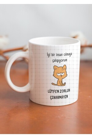 „I'm Trying to Be a Good Person Don't Make Any Difficulty Written Fun“ Bedruckte Tasse mit speziellem Design fun000221 - 4