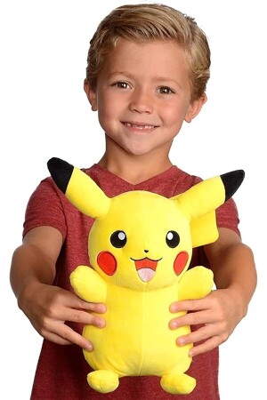 Importierte Stoff-Pokemon-Go-Pikachu-Figur, Plüschtier, großes Schlaf- und Spielgefährten-Pikachu, 35 cm. - 3