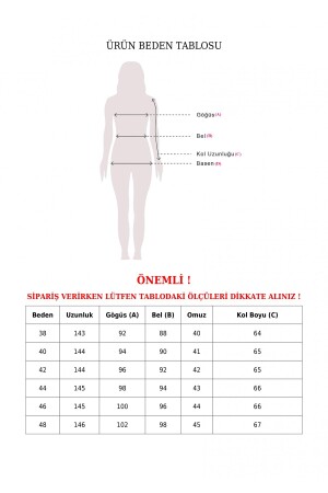 Inci Detaylı Tünel Bağcıklı Uzun Kot Elbise - 5