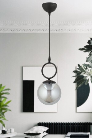 İnci Single Modern Smoked Globe Glass Pendelleuchte Kronleuchter İNCİ - 3