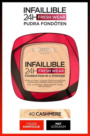 Infaillible 24h Fresh Wear Powder Foundation 40 Kaschmir - 1