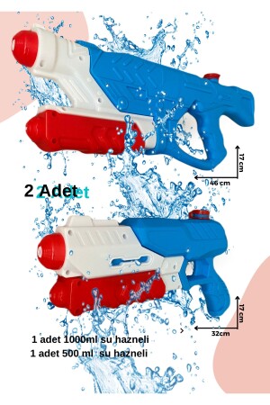 Insgesamt 2 Stück. 1000 ml und 500 ml Pumpenwasserpistole zanur02Pomp - 5