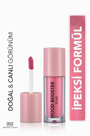 Intensiv pigmentiertes flüssiges Rouge (ROSA) – Mood Booster Lbl. - 002 Unsterbliche Blume - 8682536043717 - 2