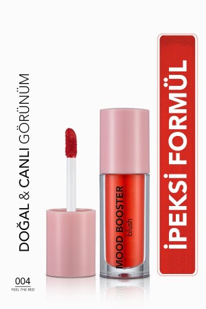 Intensiv pigmentiertes flüssiges Rouge (ROT) – Mood Booster Lbl. - 004 Feel The Red - 8682536043731 - 1