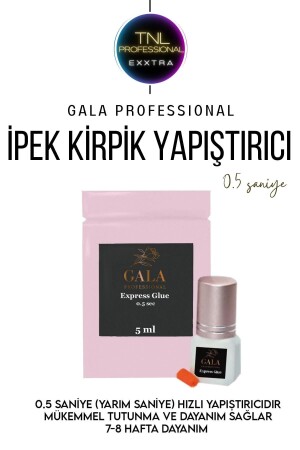 Ipek Kirpik Yapıştırıcısı 0-5 Saniye Hızlı Yapıştırıcı 5 ml Dayanıklı Gala Smart Lash Glue Lashes - 3