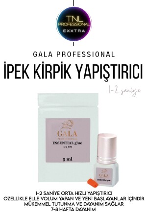 Ipek Kirpik Yapıştırıcısı 1-2 Saniye Ipek Kirpik Yapıştırıcı 5 ml Dayanıklı Gala Smart Lash Glue - 2