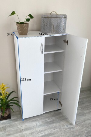 Irmak Mehrzweckschrank, Schuhschrank, 2 Türen, 4 Fächer, Schuhregal - 5