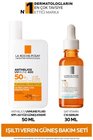 Işıltı Veren Güneş Bakım Seti:anthelios Yüz Güneş Kremi 50 Ml&vitamin C10 Serum 30 ml 8078333056199 - 2