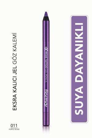 Işıltılı Kalıcı Göz Kalemi (MOR) - Extreme Tattoo Gel Pencil - 011 Purple Blaze - 8682536041188 - 2