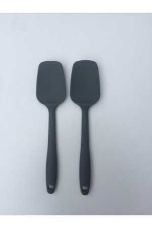 Isıya Dayanıklı Silikon Gri Spatula 2 Adet 21CM-KAŞIK-GRİ - 3