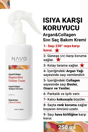 Isıya Ve Güneşe Karşı Koruyucu Argan & Collagen Besleyici Ve Onarıcı Sıvı Saç Kremi 250 ml - 2