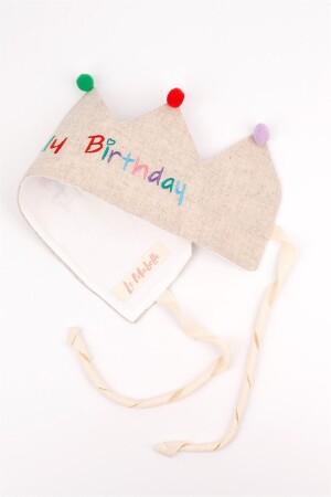 „It’s My Birthday“-Haarband mit mehrfarbigem Pompon - 6