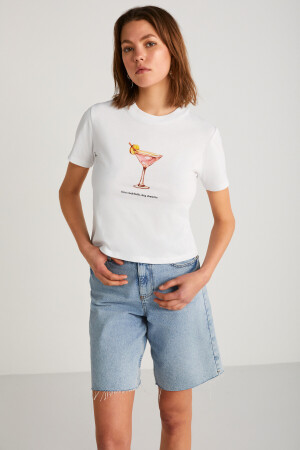 IVONNE Weißes T-Shirt für Damen - 2