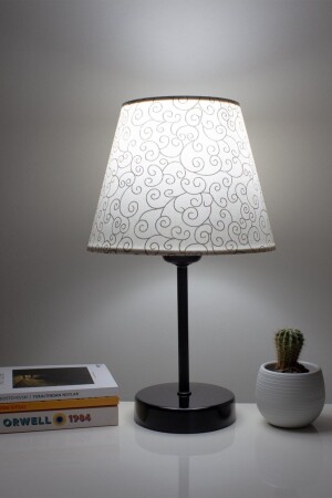 Ivy Modern Bedroom Lampshade Black Leg Table Lamp ABSabajur-5000SMöbel & Wohnen, Beleuchtung, Lampenschirme! - 2