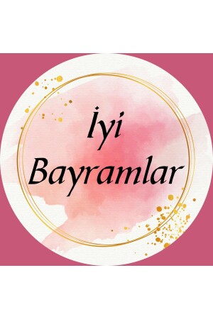 İyi Bayramlar Yazılı Sticker (4x4 cm 24 adet) - 3