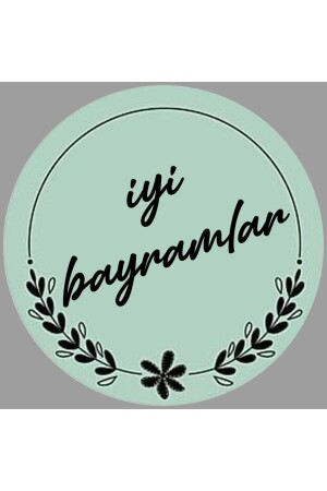 Iyi Bayramlar Yazılı Sticker (4X4 CM 24 ADET) - 2