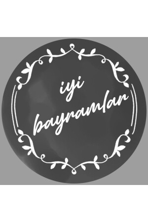 Iyi Bayramlar Yazılı Sticker (4X4 CM 24 ADET) - 1