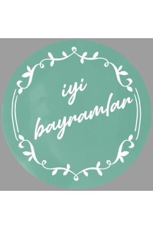 Iyi Bayramlar Yazılı Sticker (4X4 CM 24 ADET) - 3