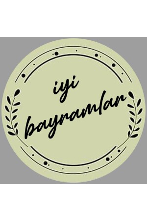 Iyi Bayramlar Yazılı Sticker (4X4 CM 24 ADET) - 1