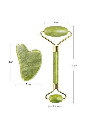 Jade-Gesichts- und Jade-Herz-Gua-Sha-Massagestein Premium-Set ilterus131023 - 9