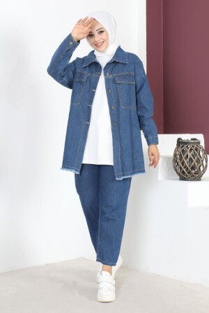 Jeansjacke mit Quasten-Detail, Blau 6011 - 1