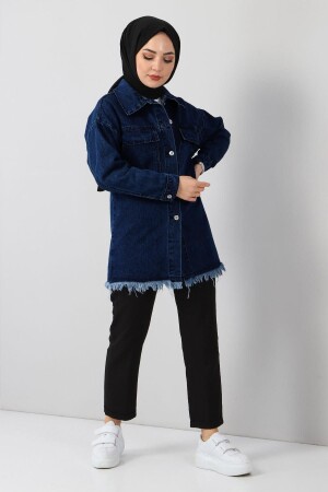 Jeansjacke mit Quasten-Detail, Marineblau 6011 - 1