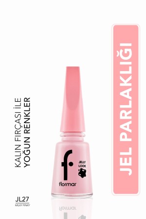 Jel Görünümlü Parlak Oje (PEMBE) - Jelly Look Nail Enamel - Jl27 Milky Pinky - 8690604282210 - 1