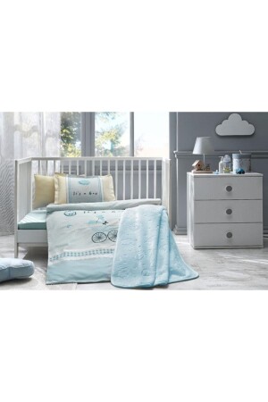 Jouets Premium Babydecke Bettbezug-Set Blau J5BNT2 - 2