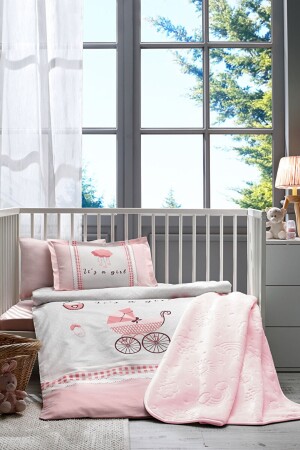 Joutes Pink Baby Blanket Duvet Cover Set ZYNJOUPMB - 3