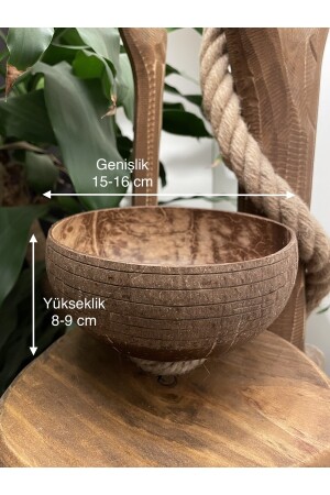 Jumbo Özel Tasarım Hindistan Cevizi Kase Ve Kase Altlığı - Coconut Bowl - Bowl Kasesi - Çerezlik JDA0001 - 7