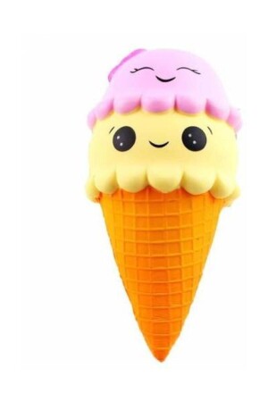 Jumbo Smiley Face Ice Cream Squishy Drop Sukushi mit Duft, 16 cm - 1