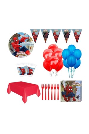 Jungen-Spider-Man-Spiderman-Geburtstagskonzept-Partyzubehör-Set für 8 Personen - 2