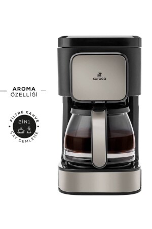 Just Coffee Aroma 2 In 1 Filtre Kahve Ve Çay Demleme Makinesi Bej - 8