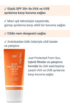 JUST PROTECTED FROM SUN – Aydınlatıcı ve Leke Karşıtı Güneş Koruyucu Krem SPF 50- (50 ml) - 4