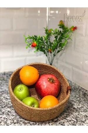 Jüt Hasır Sepet -el Dokuma- Çok Amaçlı Sepet- Banyo Ve Mutfak Organizeri - 4