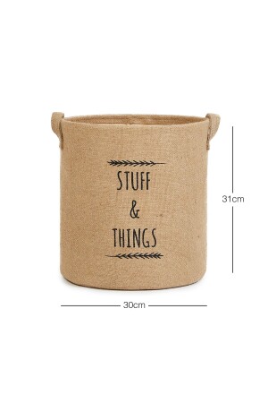 Jute-Schrank, Wäsche, Kinderzimmer, Spielzeug-Organizer, zusammenklappbarer Aufbewahrungskorb, Organizer 30 x 31 cm - 7