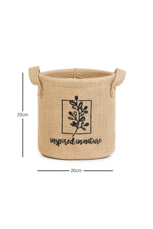 Jute-Schrank, Wäsche, Kinderzimmer, Spielzeug-Organizer, zusammenklappbarer Aufbewahrungskorb, Organizer, Blumentopf, 20 x 20 cm - 8