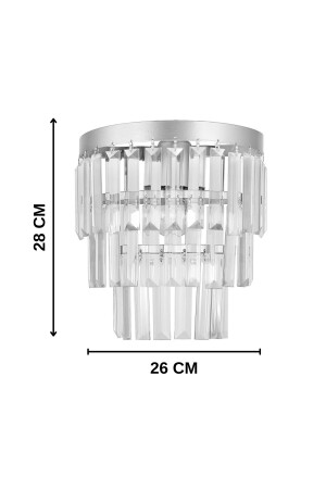 Kablosuz Pilli Kristal Taşlı Modern Aplik Serisi - Yatak Odası - Salon - Hol - Mutfak - 5