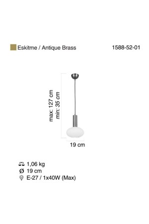 Kabo Single Antik Lack Kronleuchter 1xe27 1588-52-01 HT124 - 6