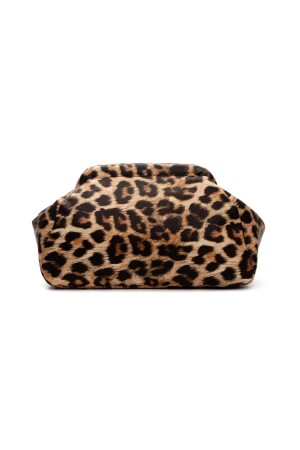 Kadın Leopar Deri Clutch Portföy Çanta - 3