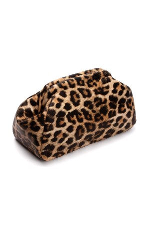 Kadın Leopar Deri Clutch Portföy Çanta - 4