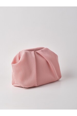 Kadın Pembe Piliseli Clutch El Çantası - 6