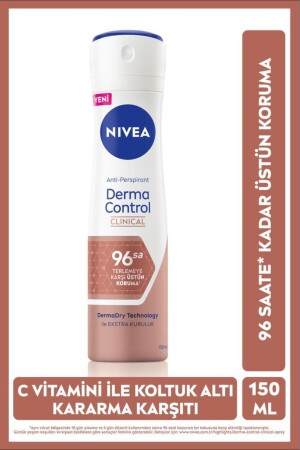 Kadın Sprey Deodorant Derma Control Clinical 150ml- C Vitamini Ile Koltuk Altı Kararma Karşıtı - 2