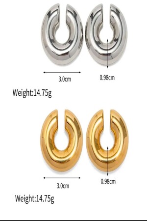 Kadın Yuvarlak Tek Adet Earcuff Küpe İthal Zirkon Kararmaz Küpe - 5